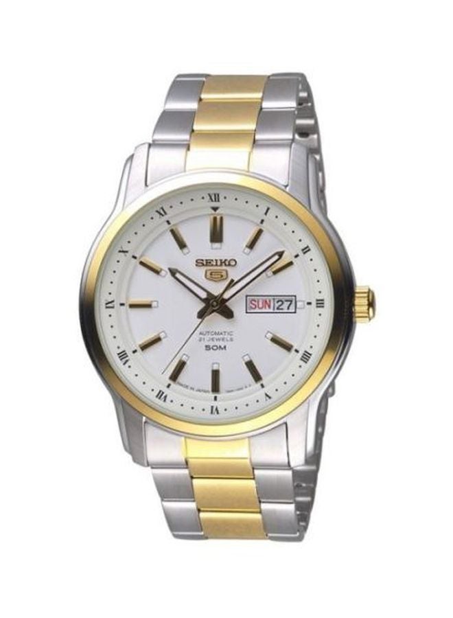 Seiko - Men's Round Shape Stainless Steel Analog Wrist Watch 43 mm - 2-Tone - SNKP14J1 - Image 1
