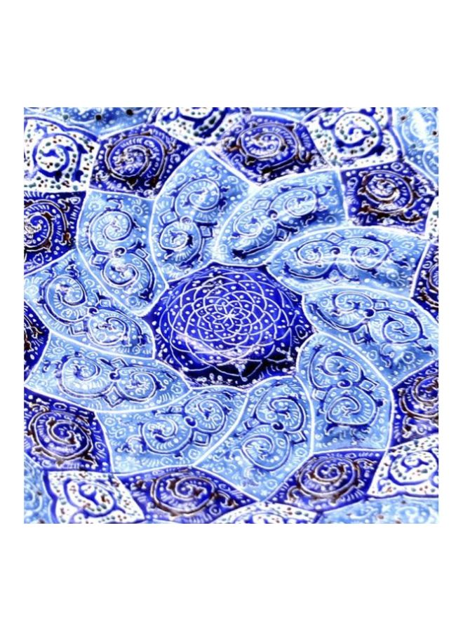طبق مزخرف من المينا مصنوع يدوياً متعدد الألوان 16 x 16سم - Image 3
