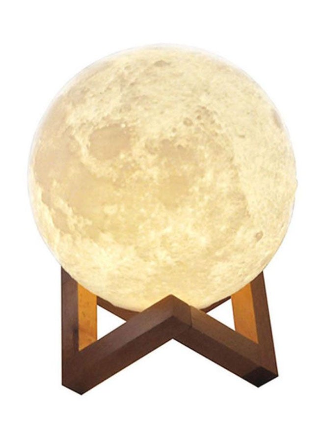 3D Printed LED Moon Light Lamp White/Yellow 18cm - Image 1
