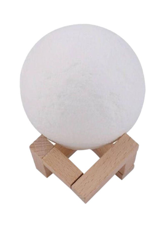 3D LED Moon Night Table Lamp White/Brown 8cm  - Image 1