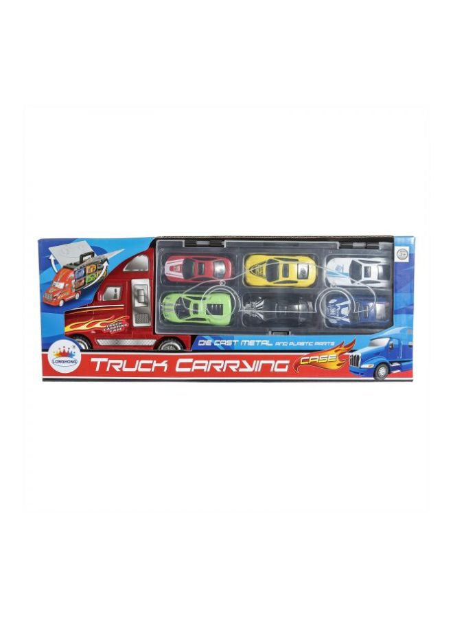 LONGHONG - 6-Piece Diecast Car And Carrier Set - Image 1
