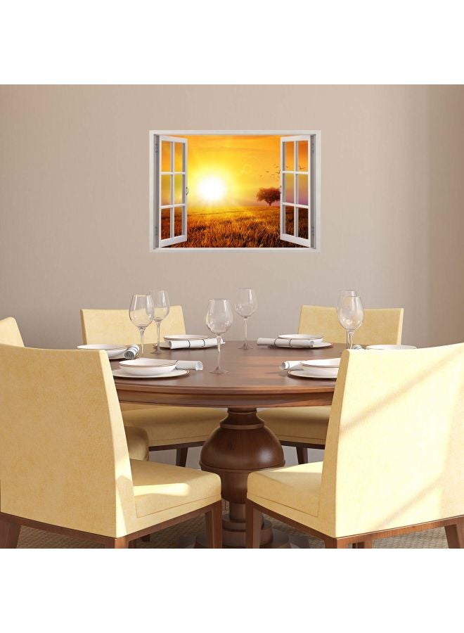 Wall 3D 3DSP-19 Decorative Wall Sticker Yellow/White/Brown 70x50cm