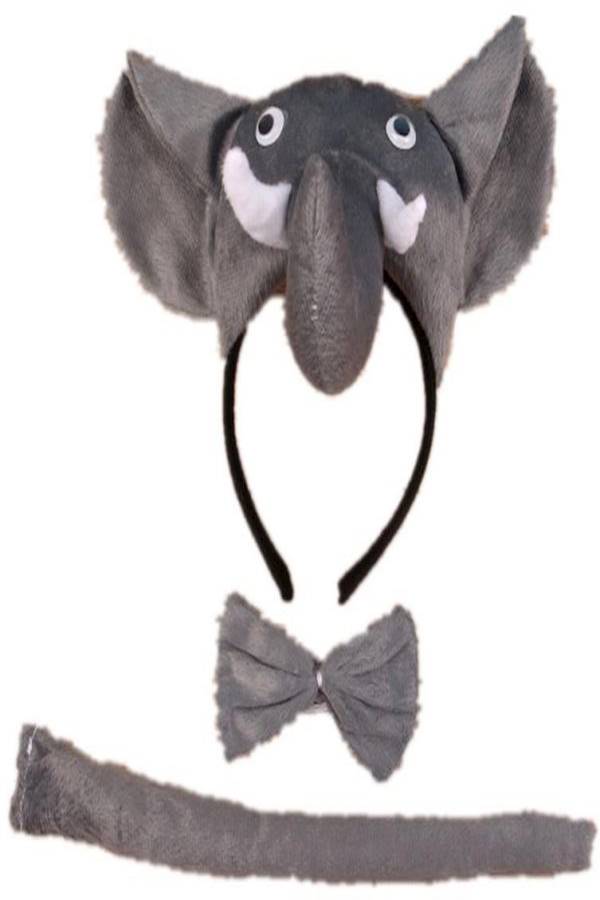 3-Piece Elephant Hair Hoop With Bow And Tail  - Image 4
