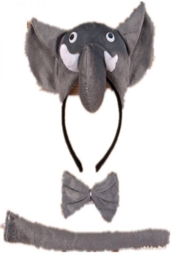 3-Piece Elephant Hair Hoop With Bow And Tail  - Image 3
