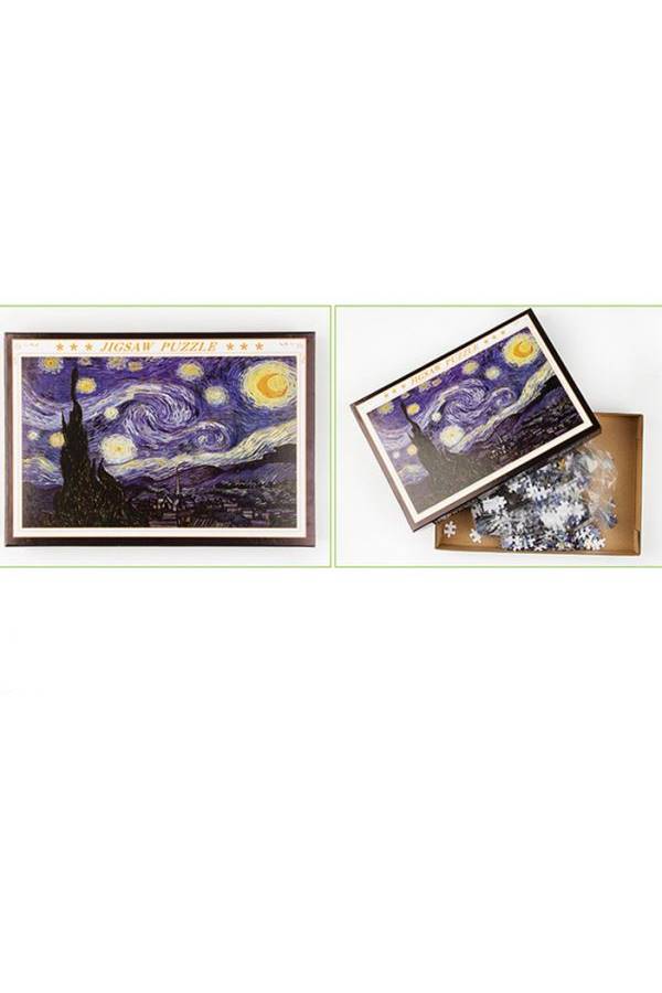 1000-Piece Vincent Van Gogh The Starry Night Jigsaw Puzzle Set