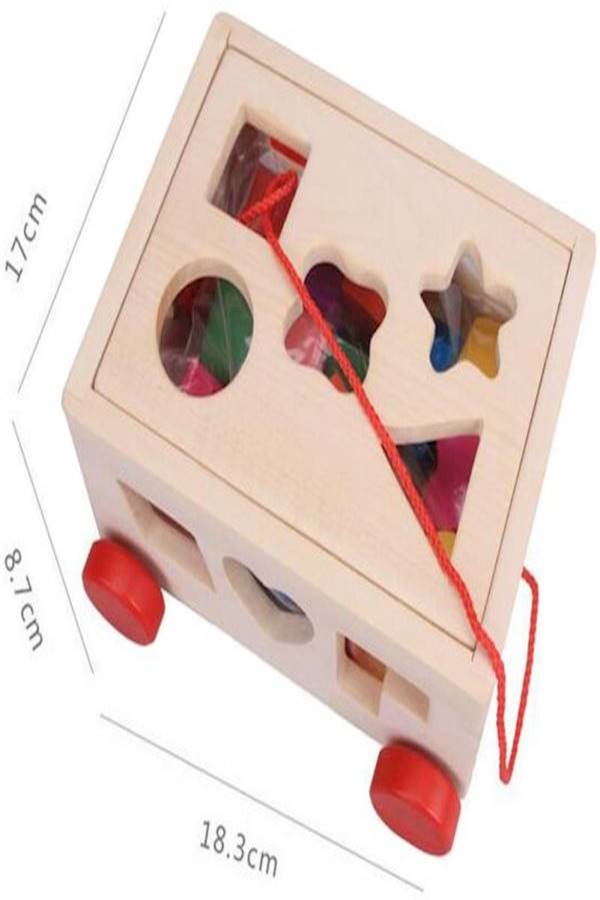 Intelligence Box For Shape Sorter Cognitive And Matching Wooden Building Block Set  - Image 2