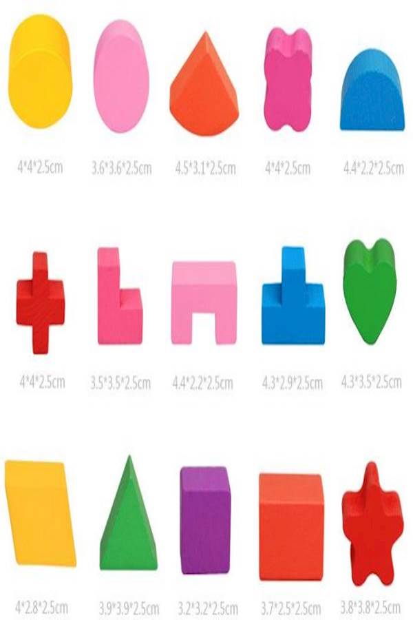 Intelligence Box For Shape Sorter Cognitive And Matching Wooden Building Block Set  - Image 3
