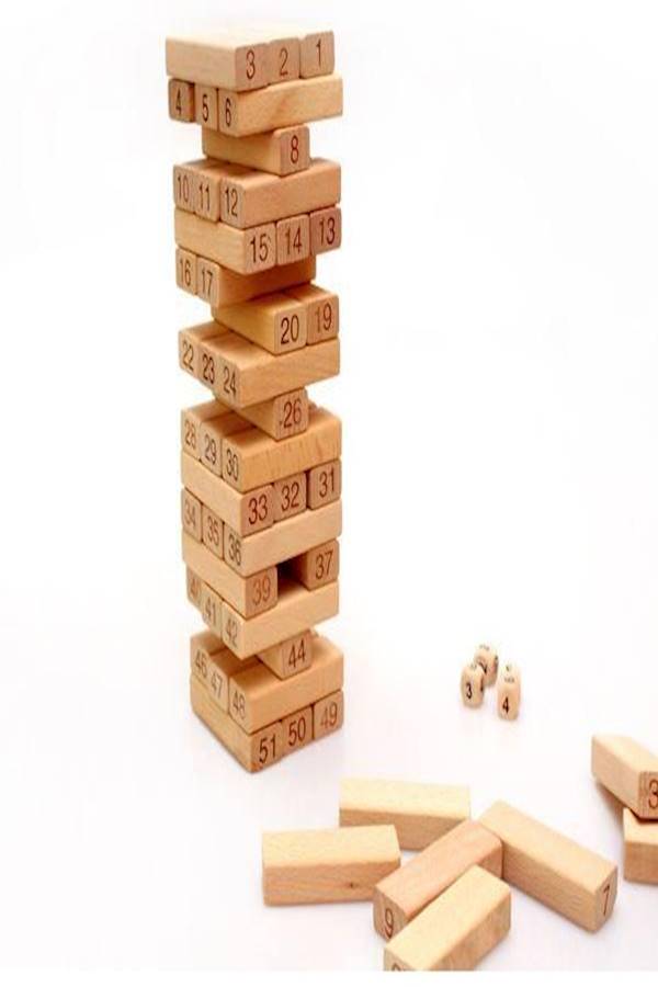 مكعبات بناء لعبة الجينجا كبيرة الحجم من 52 قطعة 900جرام