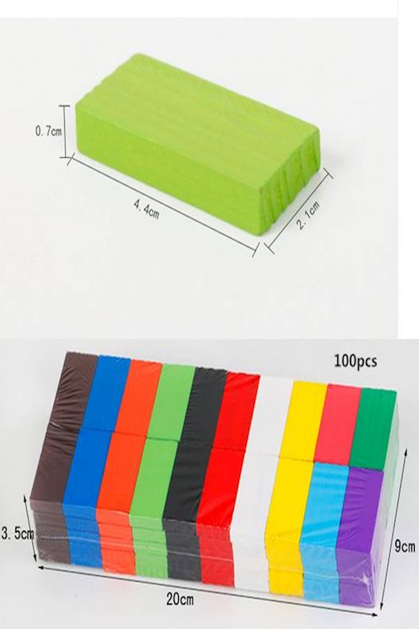 طقم مكعبات مسابقة الدومينو من 100 قطعة 100 - Image 3