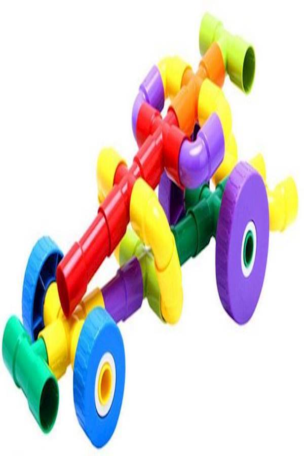 طقم مكعبات بناء مواسير وعجلات