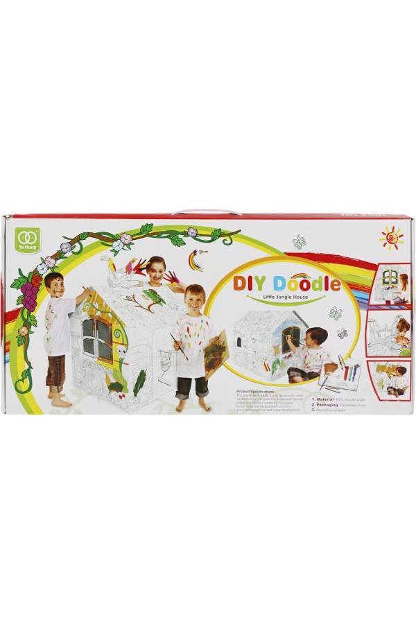 يا هونج مجسم بيت الأدغال للأطفال، يمكنهم تلوينه بأنفسهم - طراز TO1176