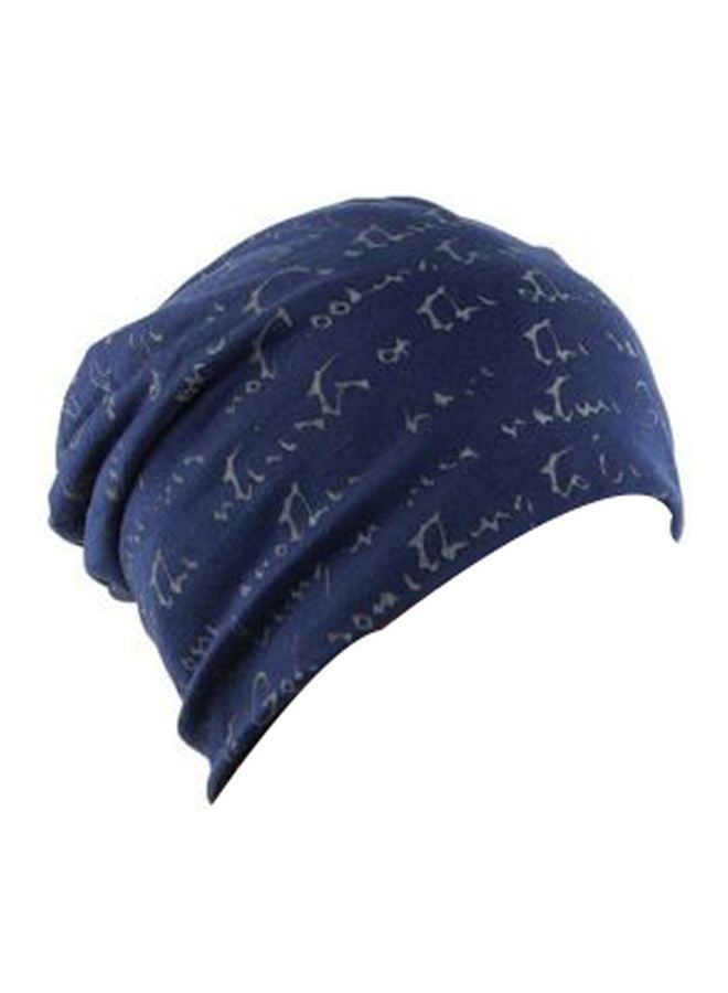 Terylene Rayon Beanie Cap Navy Blue - Image 2