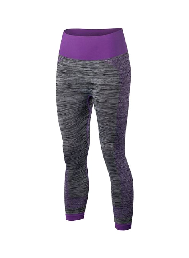Yoga Sport Pants Grey/Purple  - Image 1