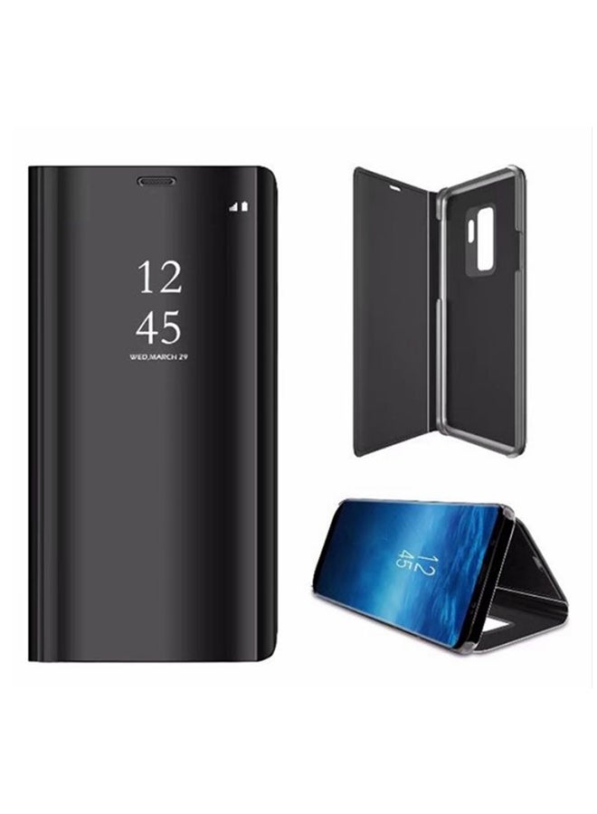 Clear View Flip Case Cover For Samsung Galaxy S9 Plus Black - Image 2