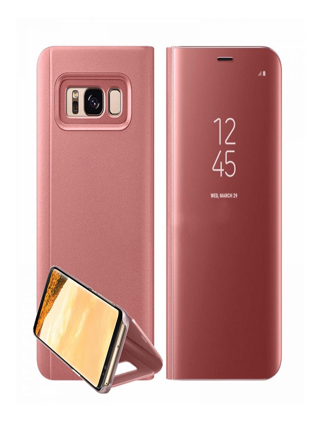 Clear View Standing Cover For Samsung Galaxy Note 8 Plus Rose Gold - Image 1