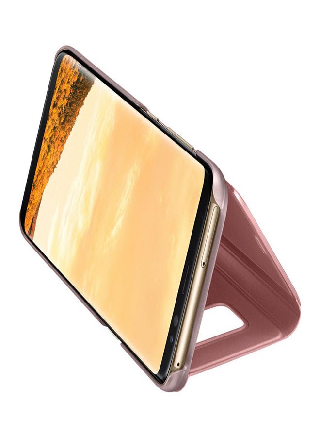 Clear View Standing Cover For Samsung Galaxy Note 8 Plus Rose Gold - Image 3