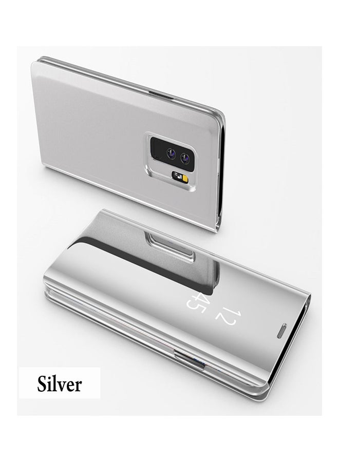 Clear View Flip Case Cover For Samsung Galaxy S9 Plus Silver - Image 2
