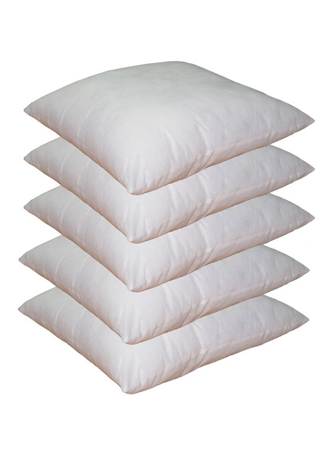 Lushomes - Pack of 5 Plain Back Cushion polyester White 45x45cm - Image 1