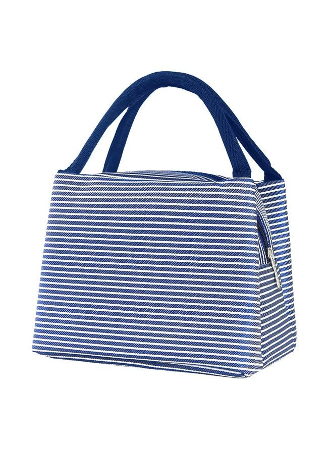 CYTHERIA Cotton Striped Design Lunch Bag Multicolour 21x15x17centimeter  - Image 1