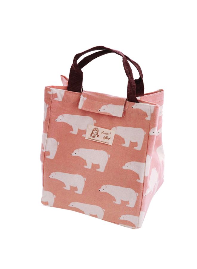 CYTHERIA Cartoon Printed Thermal Insulated Lunch Bag Pink 25x18x24centimeter  - Image 1
