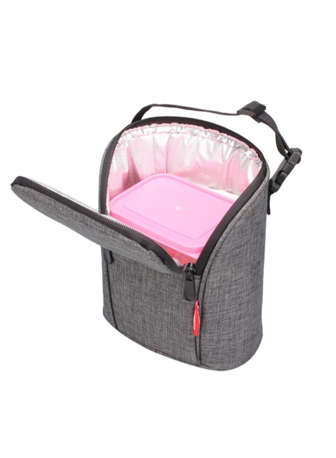 CYTHERIA Thermal Insulated Lunch Bag Grey 23x17x9centimeter  - Image 5