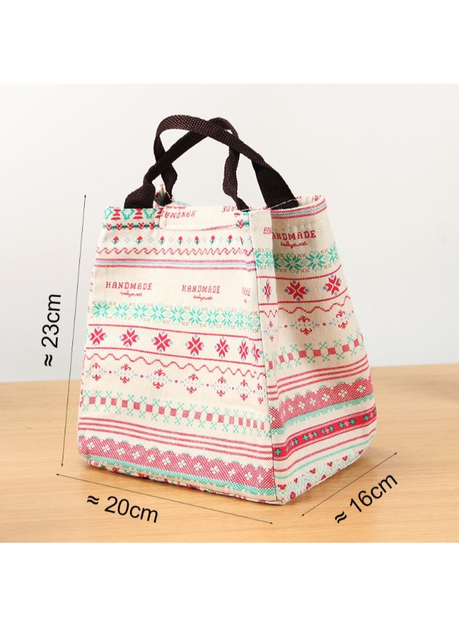 CYTHERIA Printed Insulated Canvas Lunch Bag Multicolor 23x20x16centimeter  - Image 2