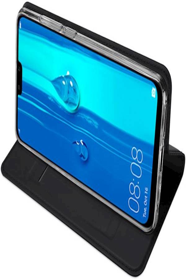 DUX DUCIS Huawei P Smart 2019 Leather Case Simple Flip Phone Shell With Card Holder Anti Fall Protective Sleeve Cover Black - Image 5