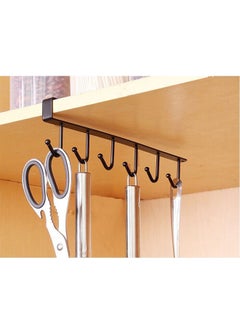 Cupboard Hanging Hook Rack Holder Black 26 x 6.5 x 2.2centimeter - v1555395956/N23410146A_3