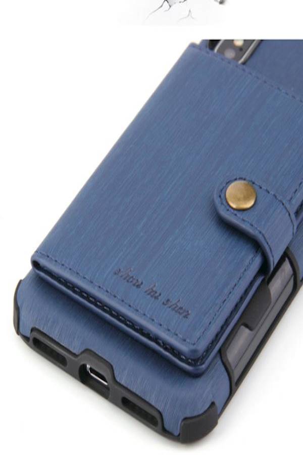Protective Wallet Card Case Cover For  Apple iPhone Xs Max Blue  - Image 3