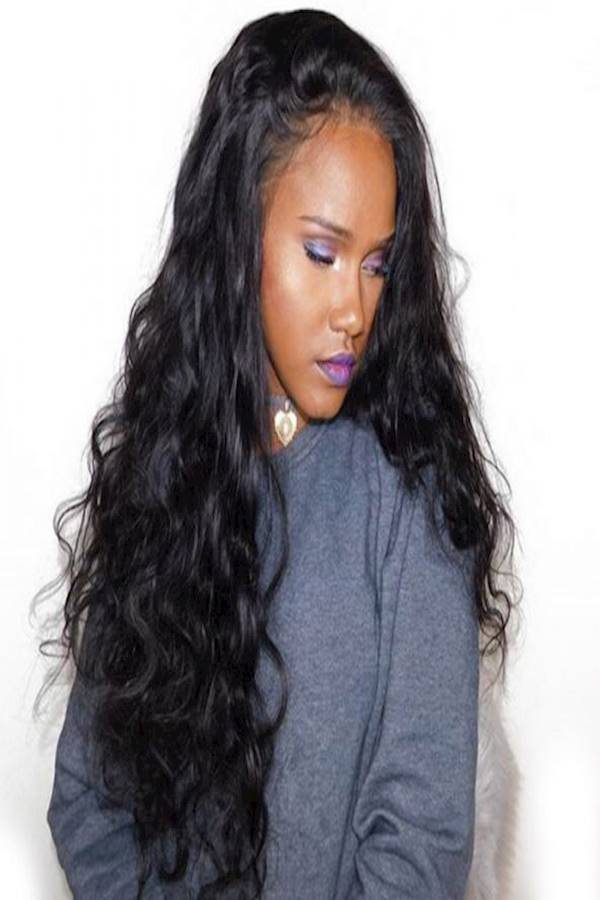 Long Curly Hair Wig Dark Brown - Image 3