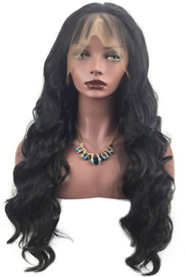 Long Curly Hair Wig Dark Brown - Image 2