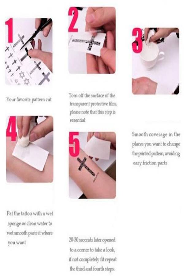 Retro Wings Tattoo Sticker Gold/Grey - Image 2