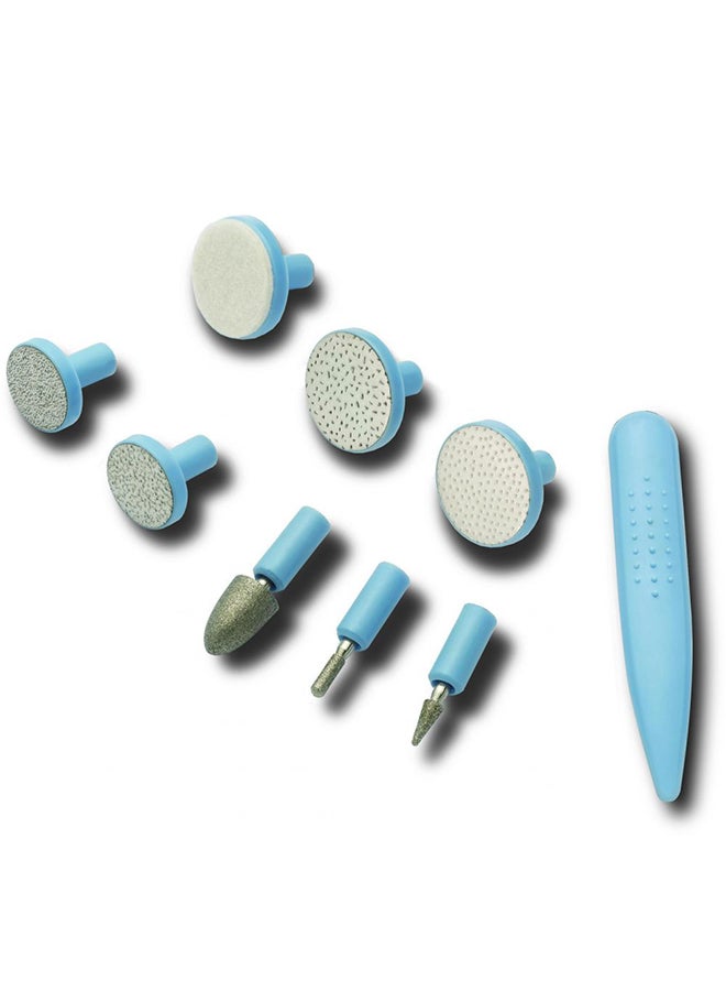 LAICA 10-Pieces Rechargeable Manicure Pedicure Set White 19cm - Image 2