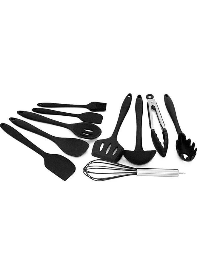 Silicone 10-Piece Kitchen Utensils Black 0.8kg  - Image 2