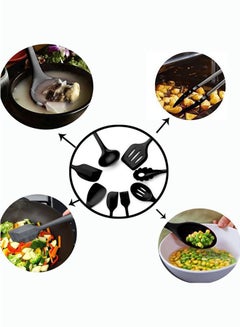 Silicone 10-Piece Kitchen Utensils Black 0.8kg  - Image 3