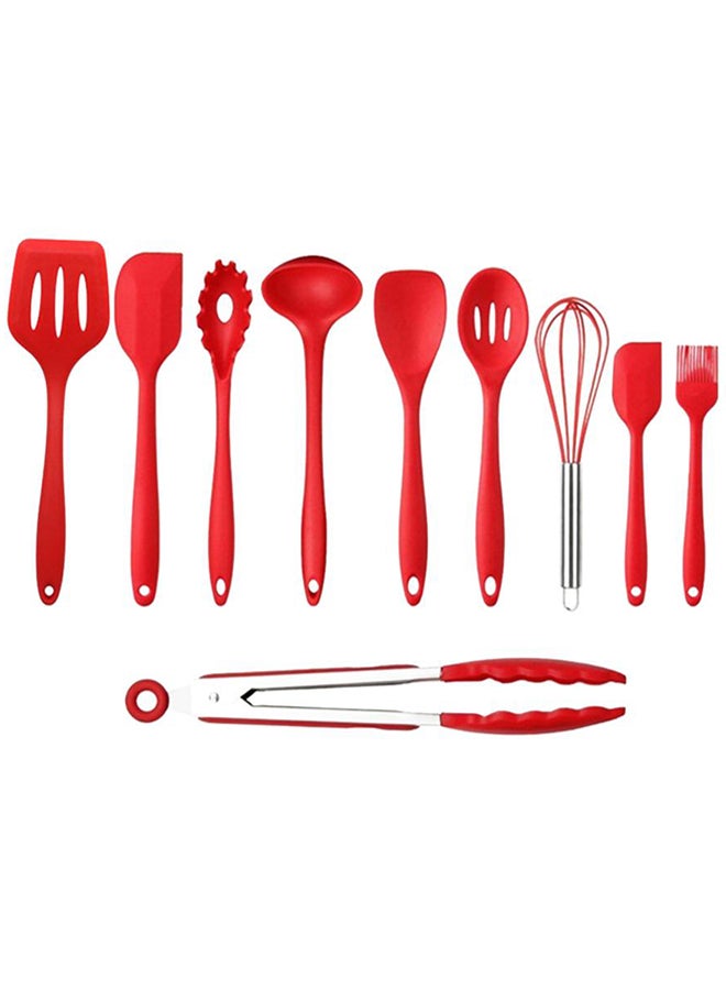 Silicone 10-Piece Kitchen Utensils Red 0.8kg  - Image 2
