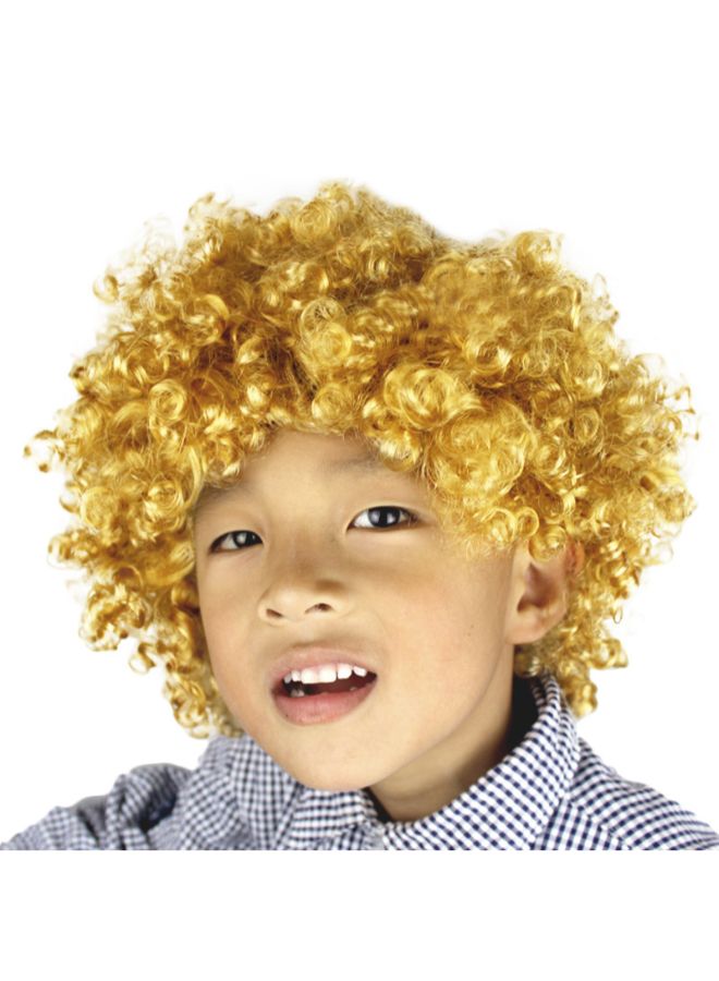 Voberry Hallowmas Afro Masquerade Hair Wig Brown 25x16x9cm - Image 2