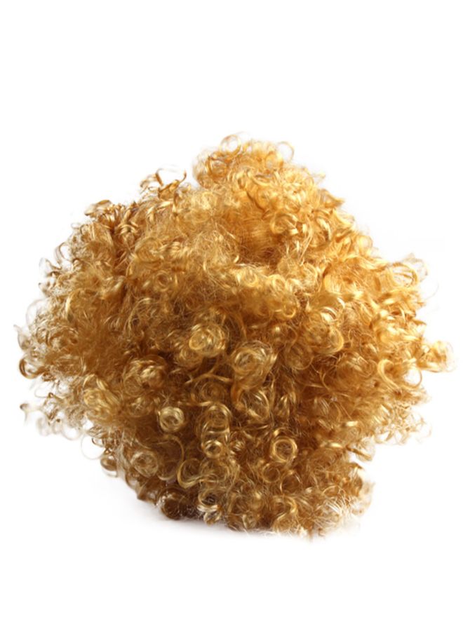 Voberry Hallowmas Afro Masquerade Hair Wig Brown 25x16x9cm - Image 3
