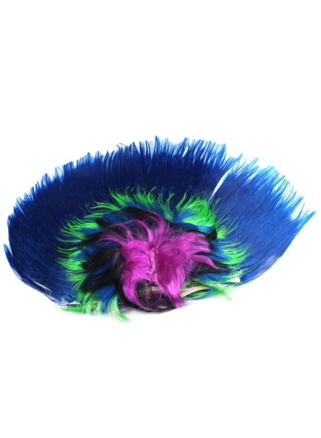 Voberry Hallowmas Masquerade Punk Mohawk Mohican Hair Wig Multicolour 1x1x1cm - Image 2