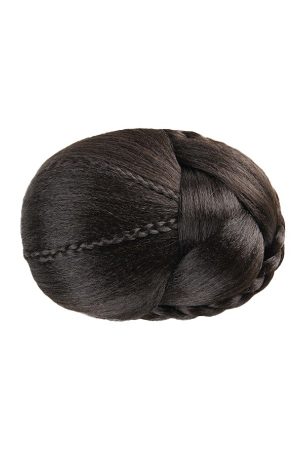 Voberry Hair Braided Wig BuN Black 13x10x6cm - Image 1