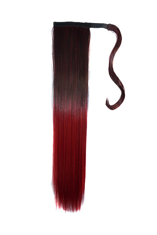 Voberry Gradient Long Straight Horsetail Wig Brown/Red 1x1x1cm