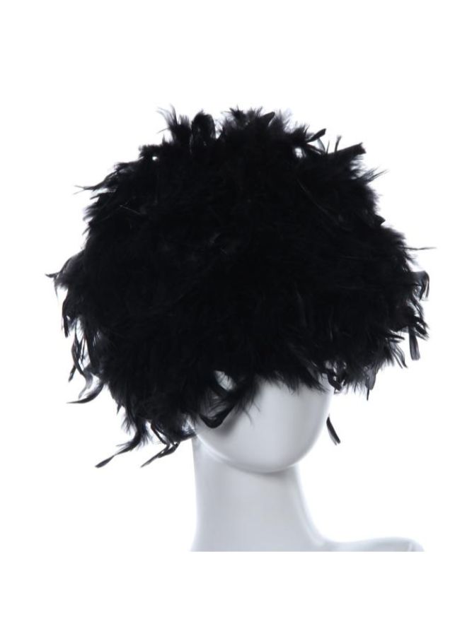 فوبيري شعر مستعار قصير بغرة صغيرة بتصميم مستدير للحفلات التنكرية أسود 1x1x1سم - Image 2