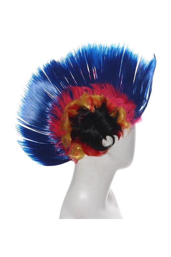 Voberry Hallowmas Masquerade Punk Mohawk Mohican Hair Wig Multicolour 1x1x1cm - Image 1