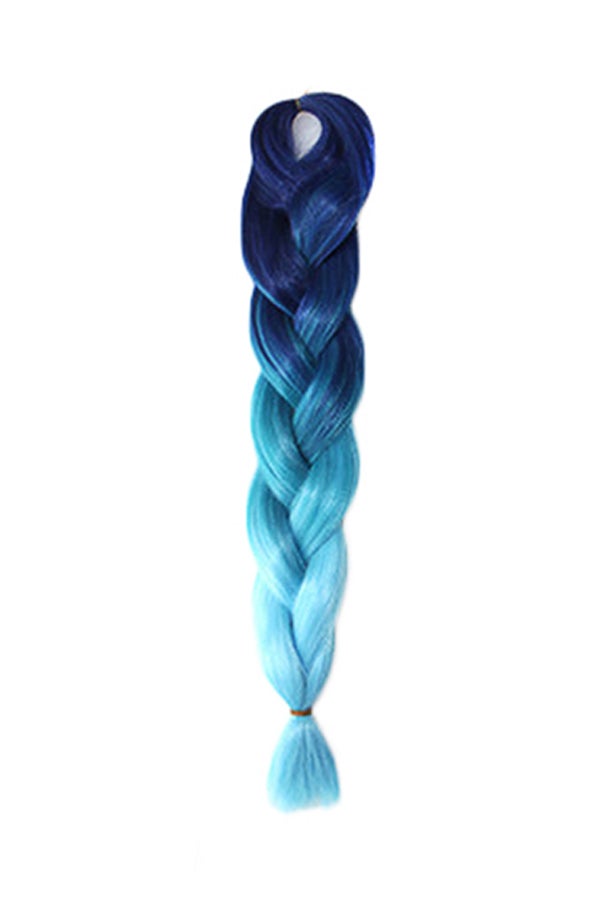 Voberry Gradient Small Braid Pigtail Wig Multicolour 1x1x1cm