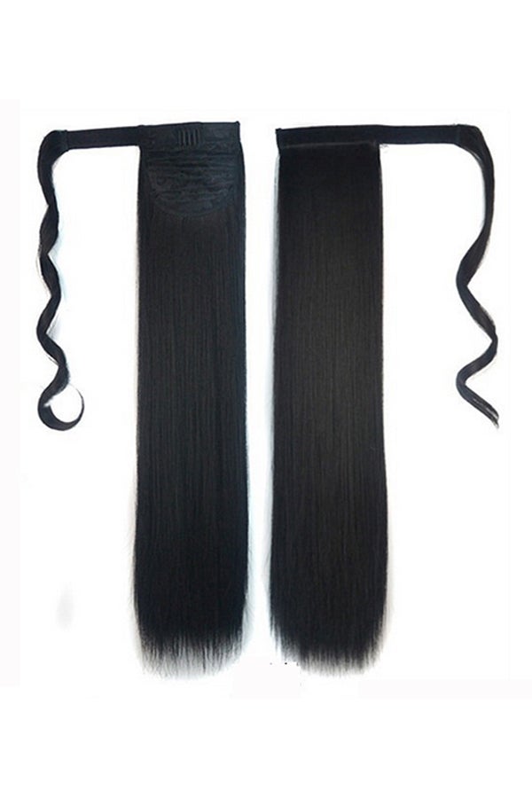 Voberry Straight Pony Tail Wig Black 55x11x1cm