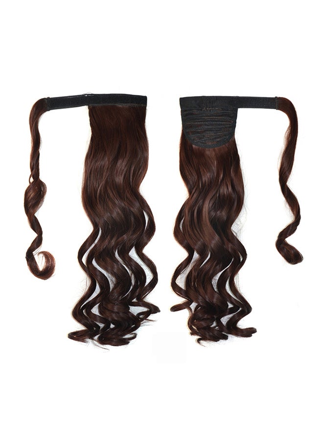 شعر مستعار مجعد بتصفيفة ذيل حصان بني 1x1x1سم