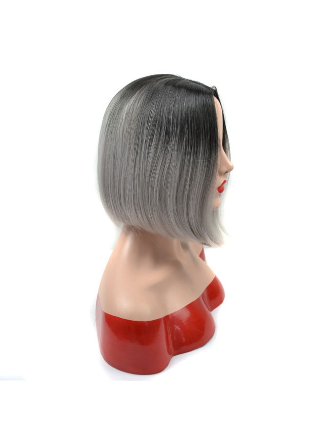 Voberry Short Sub-section Gradient Wig Silver Grey 1x1x1cm - Image 2