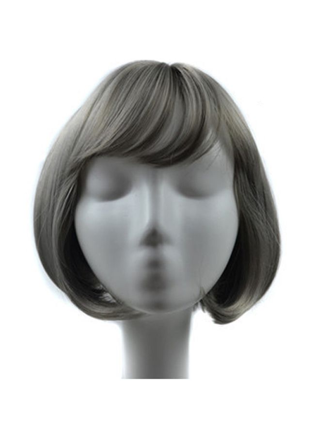 Voberry Short Sub-section Gradient Wig Silver Grey 1x1x1cm - Image 3