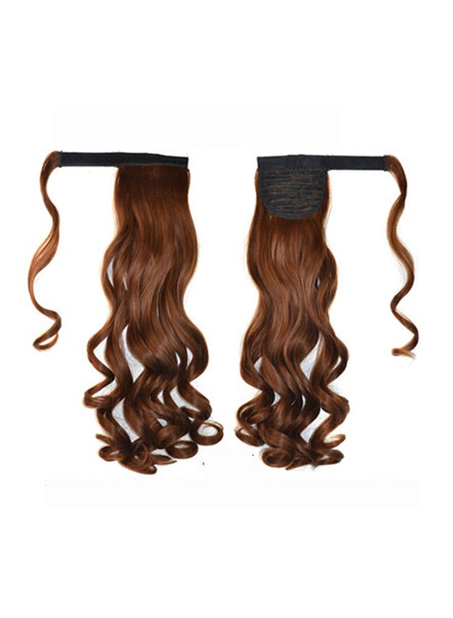 شعر مستعار مجعد بتصفيفة ذيل حصان بني 1x1x1سم