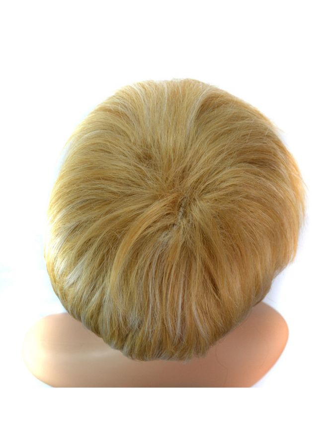 فوبيري شعر مستعار قصير ومجعد وقليل الكثافة بلوند 1x1x1سم - Image 2